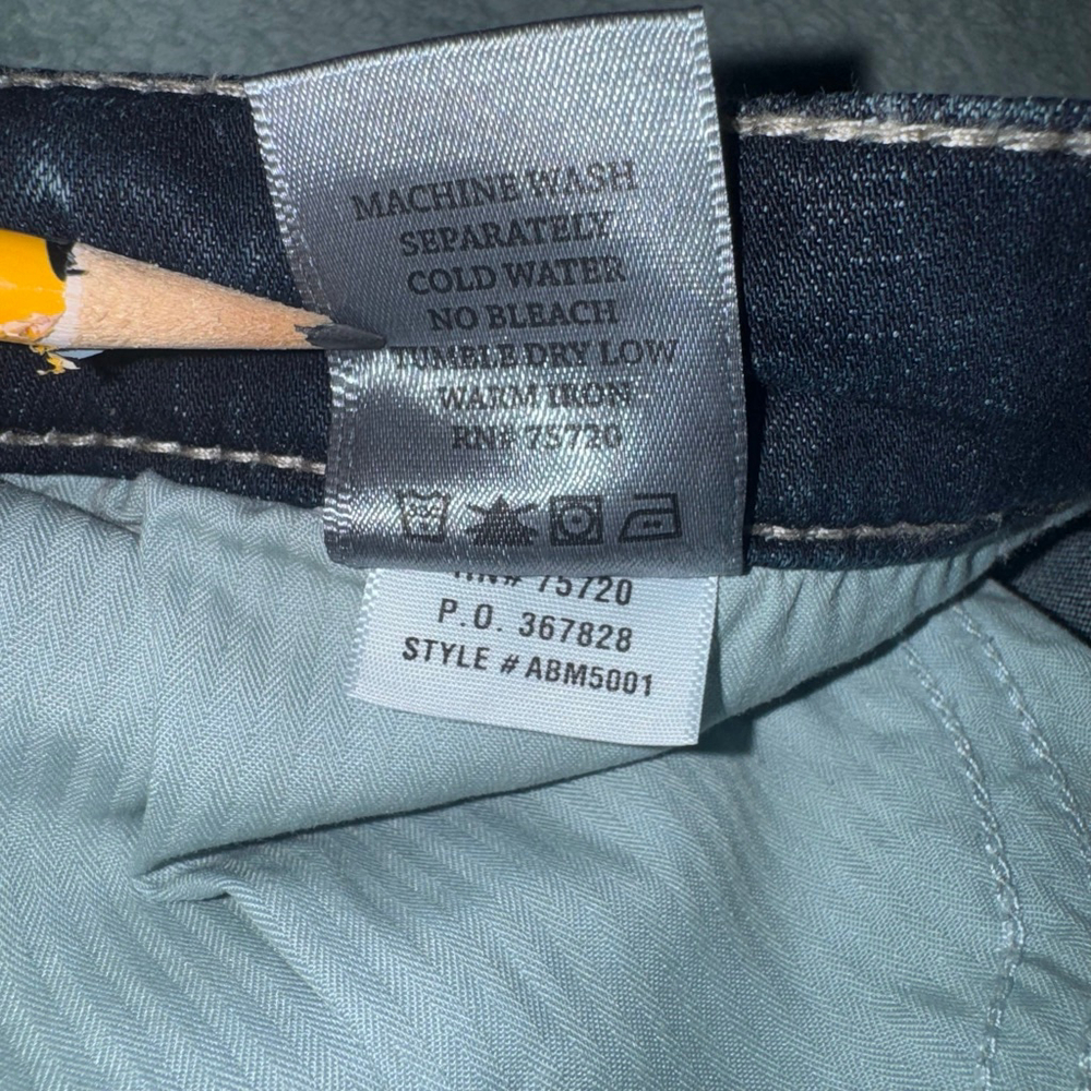 BKE Alec Straight Leg Jeans Dark wash Blue Wiskered Waist 34R/31 Inseam - Picture 12 of 13